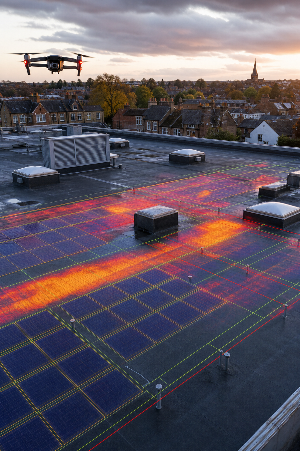 pre‑installation solar roof drone survey