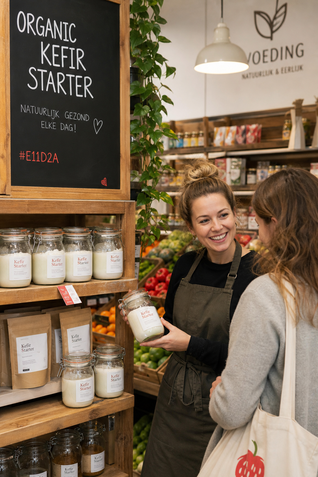 organik kefir starter bulabileceğiniz Hollanda sağlık marketi.
