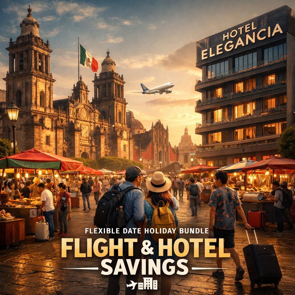 flexible date holiday bundle with flight and hotel savings