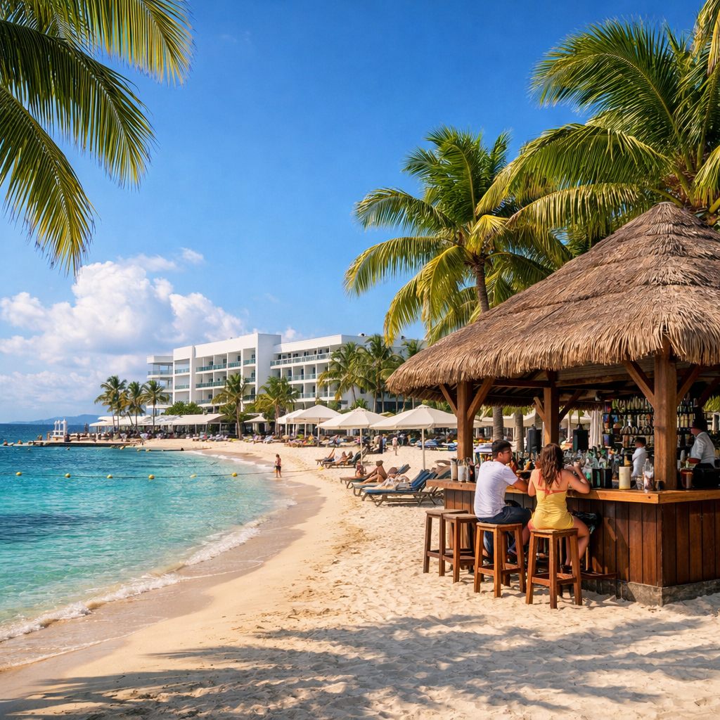 Riu Palace Jamaica all‑inclusive beachfront view