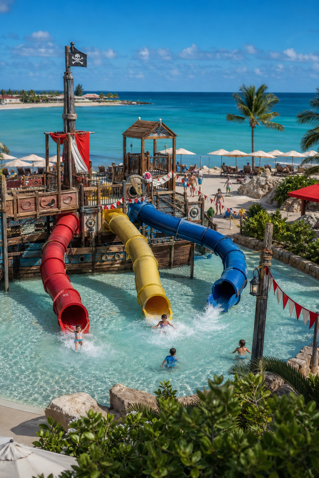 Family-friendly resort water park vacation