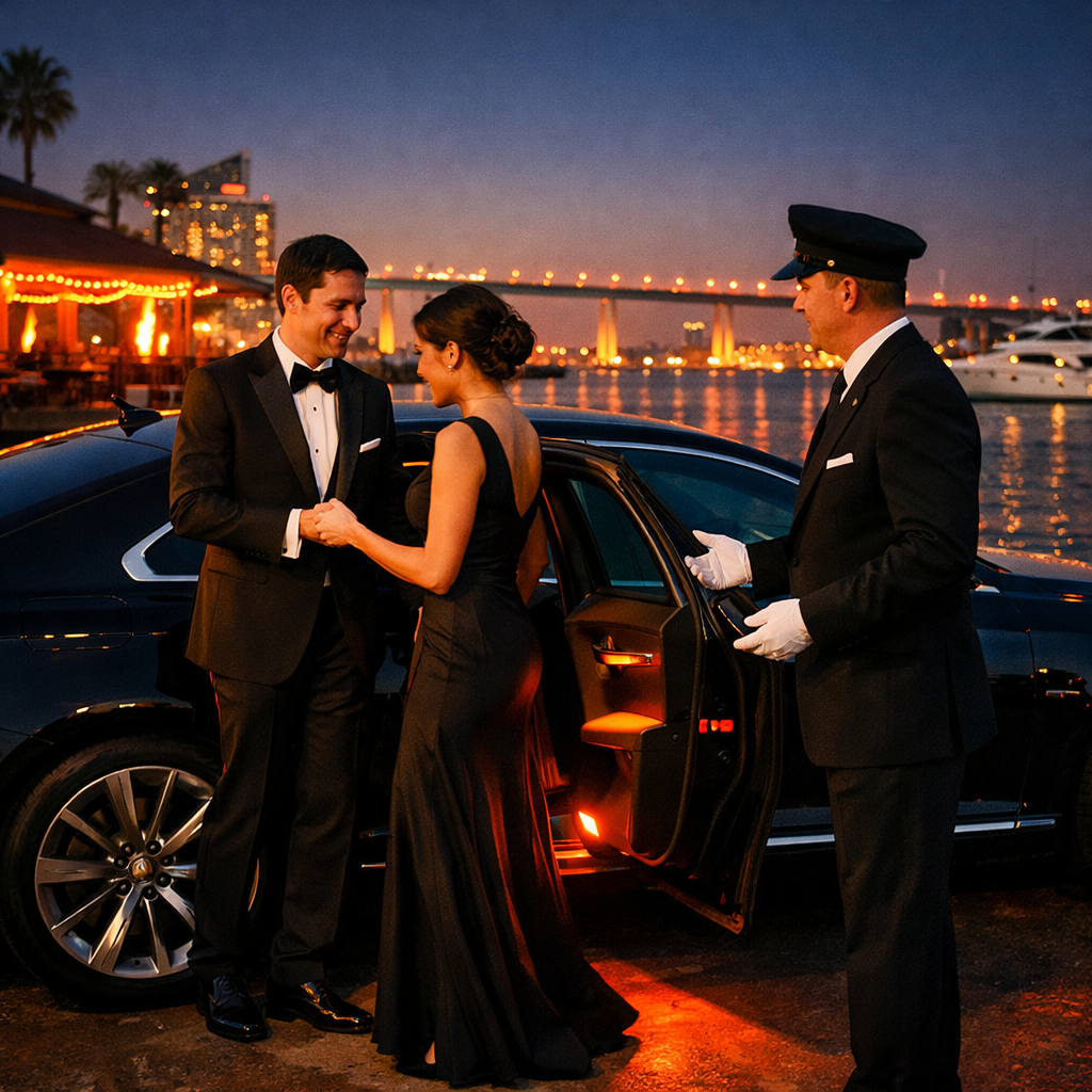 luxury evening event transport in San Diego
