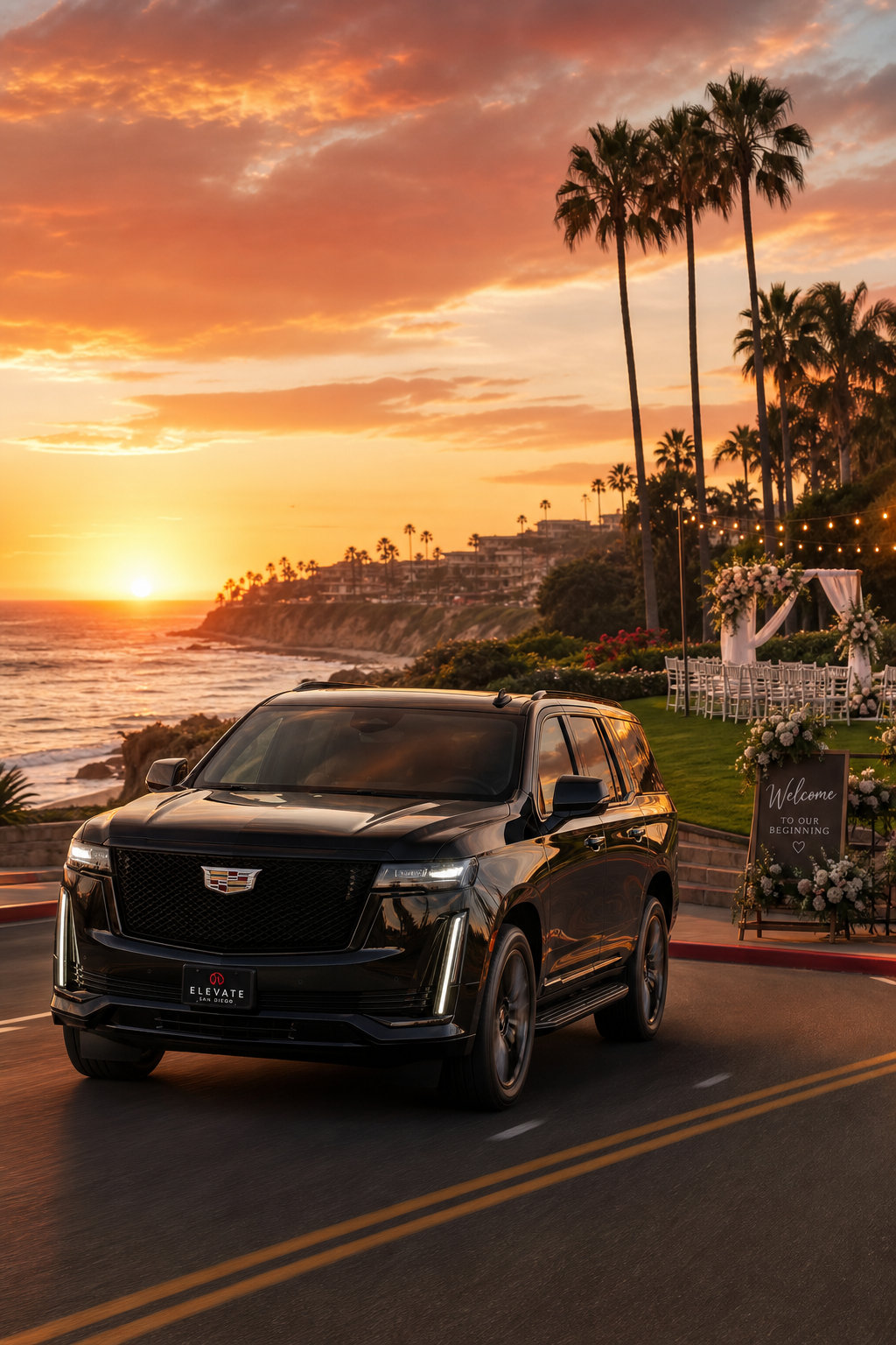 wedding transportation San Diego luxury SUV