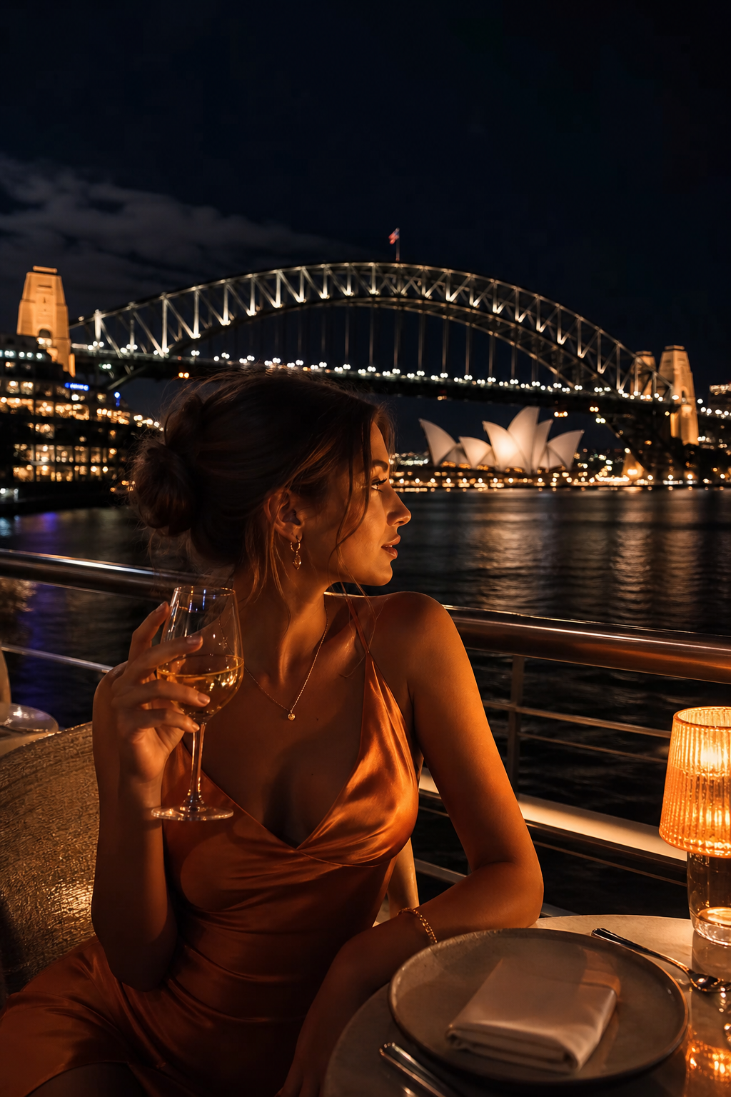 Sydney harbour luxury escort backdrop