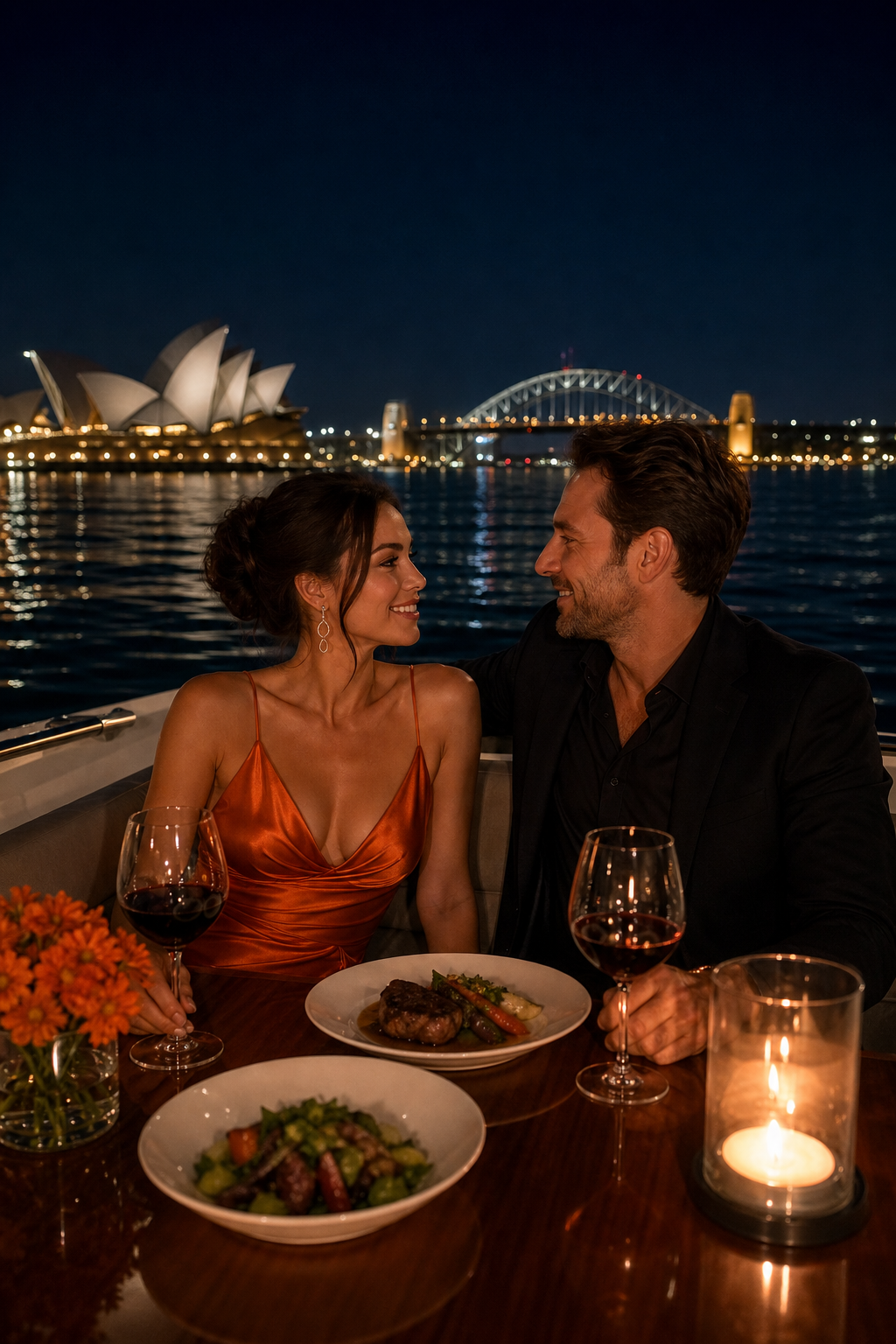 luxury escort outcall Sydney Harbour dinner
