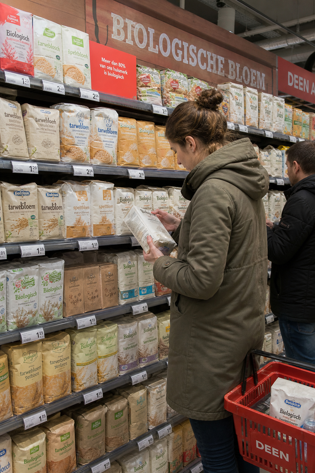 organik nohut unu Hollanda market rafları