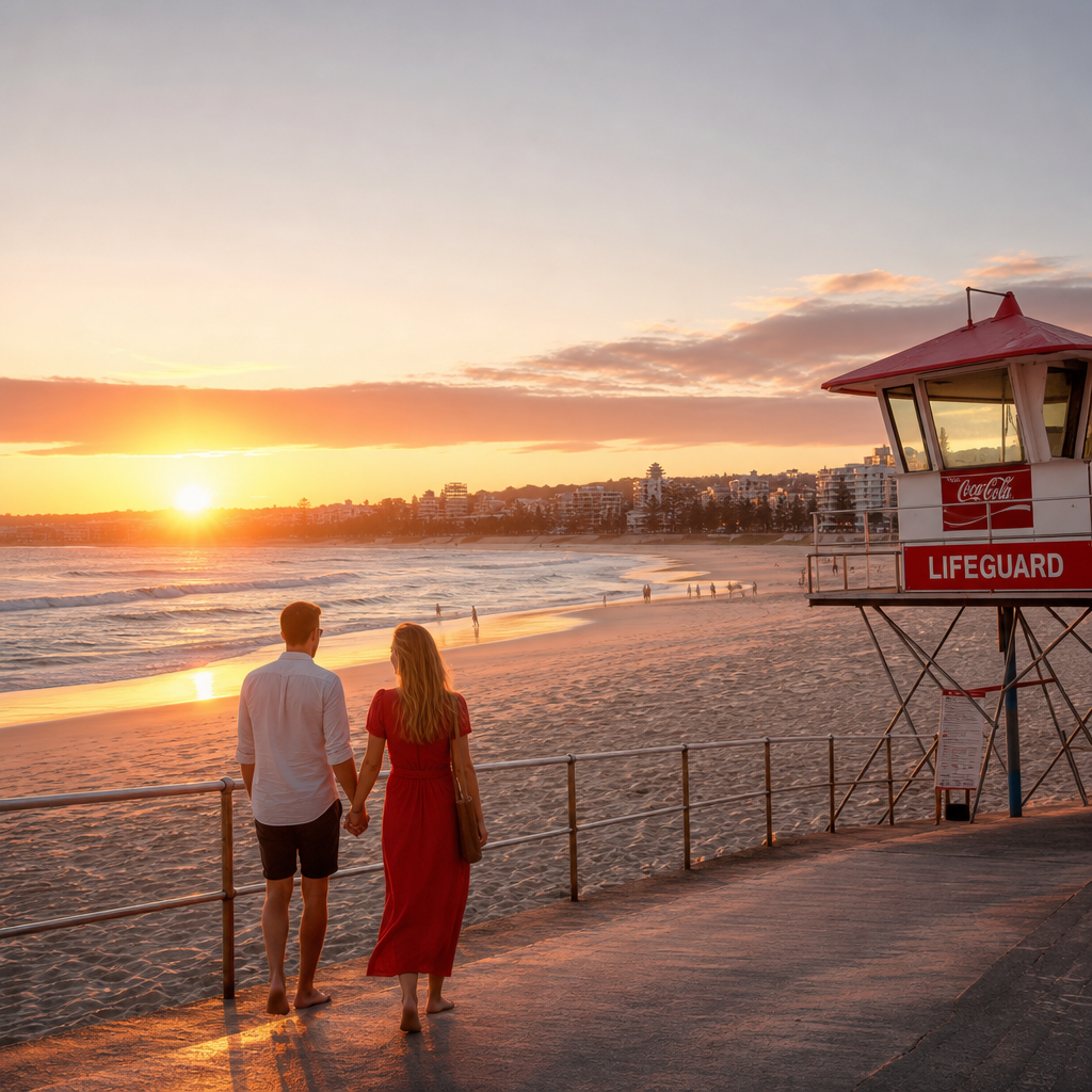 Bondi beach early morning escort meeting