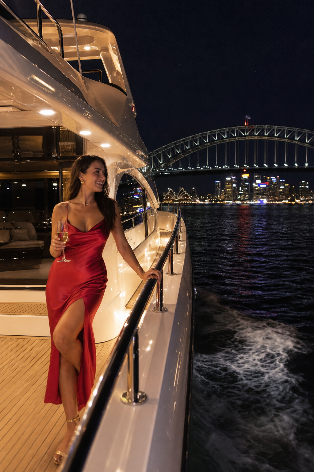 luxury yacht companion escort Sydney Harbour