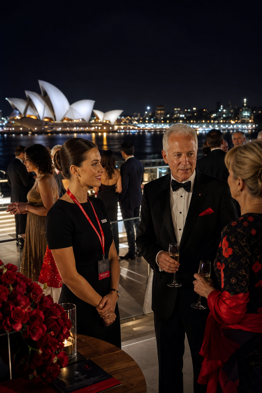 escort for charity event Sydney, networking, harbour lights
