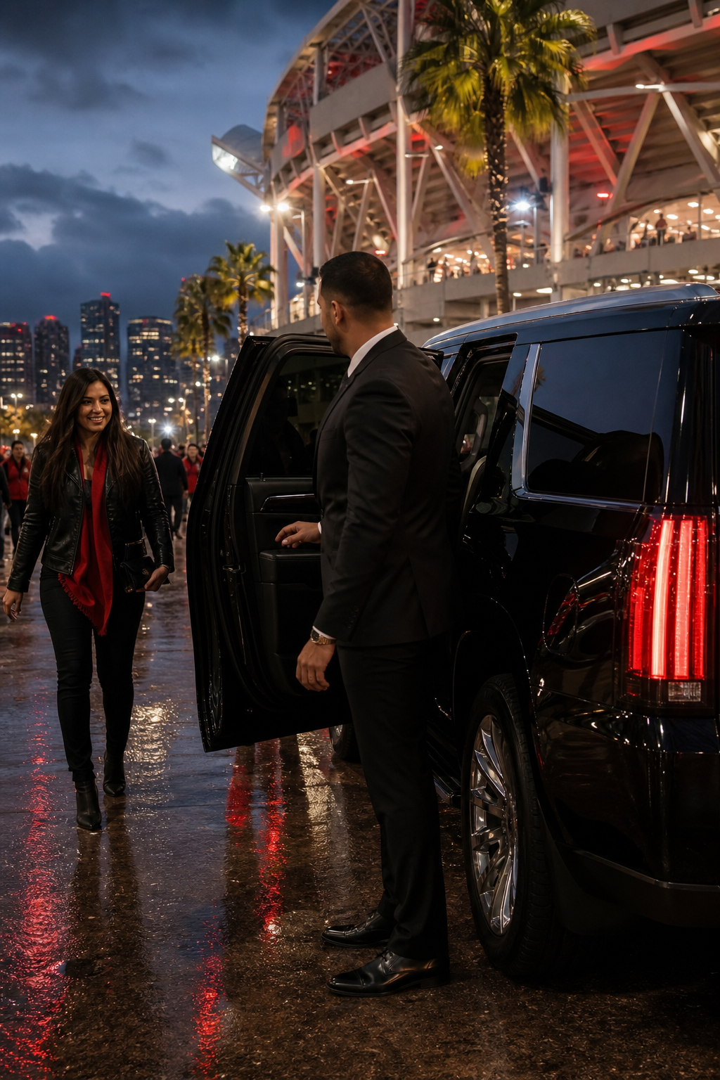 sports event transportation san diego premium black car services: luxury experience with xm ride