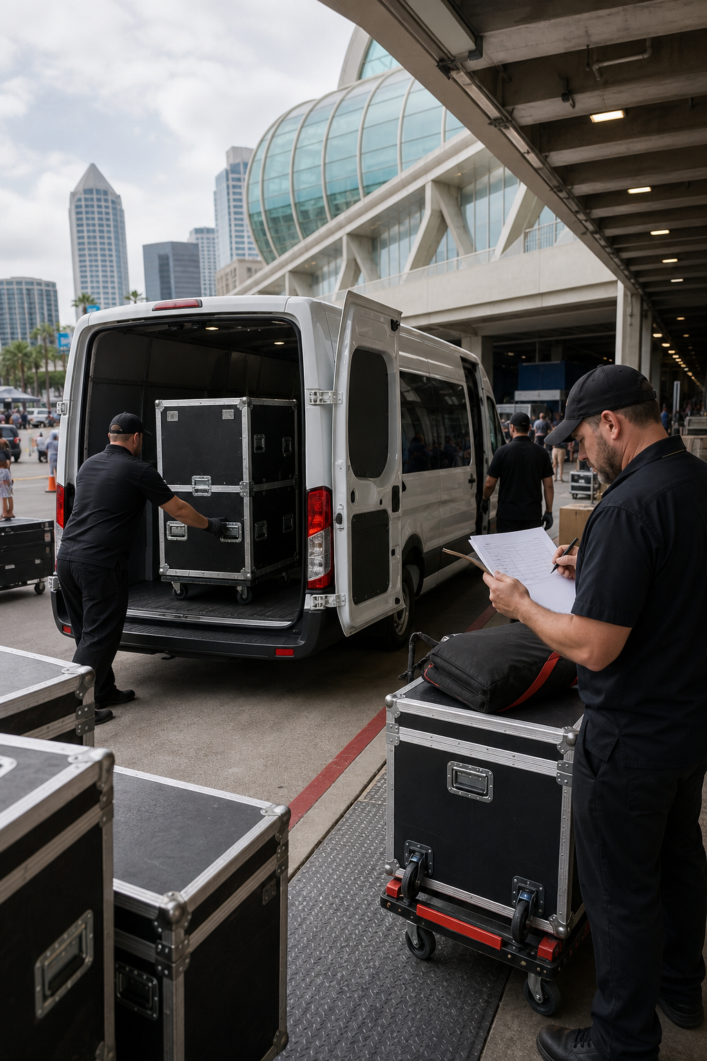 on‑site shuttle operation at San Diego trade show