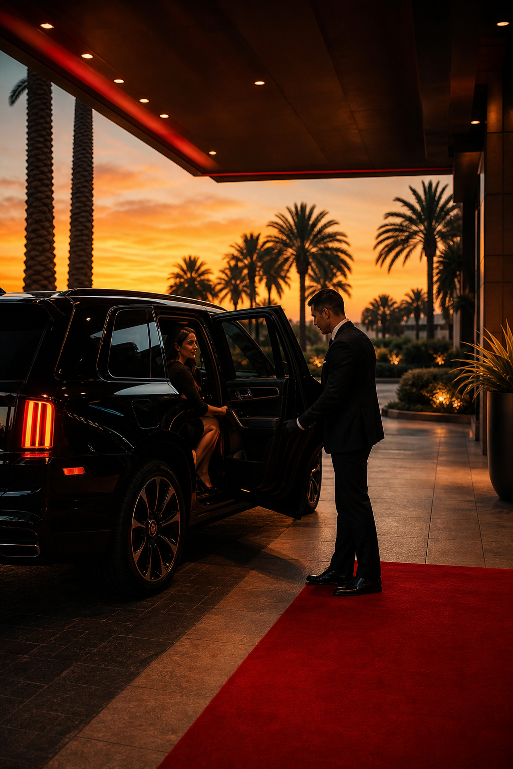 luxury black car group transportation San Diego
