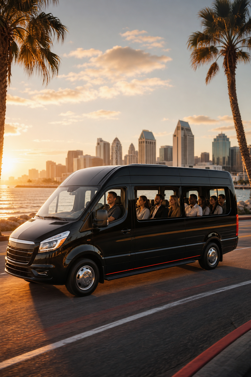 luxury mini‑bus group transportation San Diego
