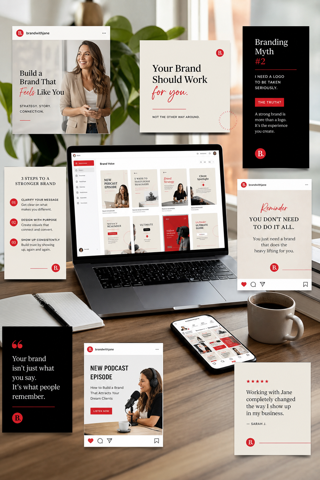 Design visuals for personal brand