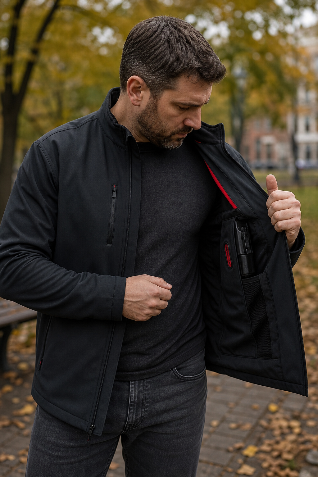 concealed carry jacket with built‑in holster
