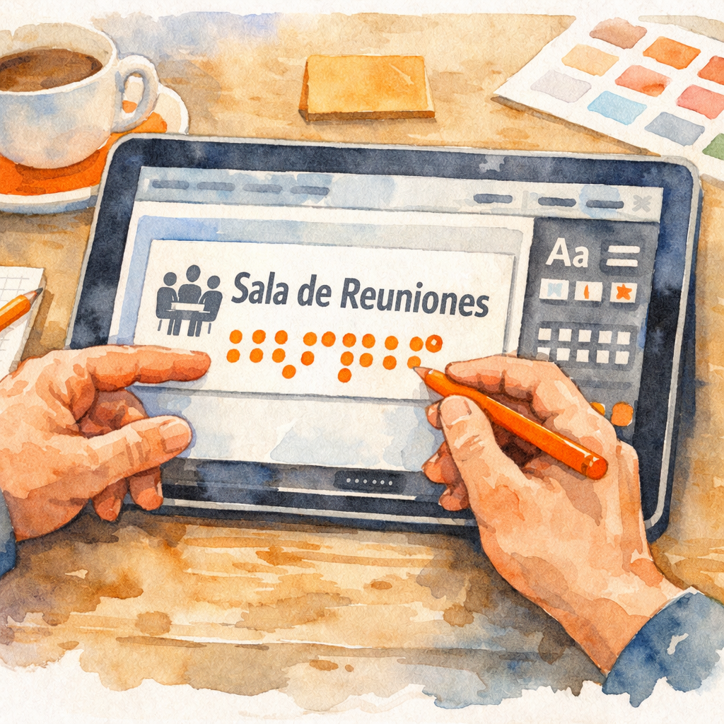 Señalética Braille personalizada diseño a medida