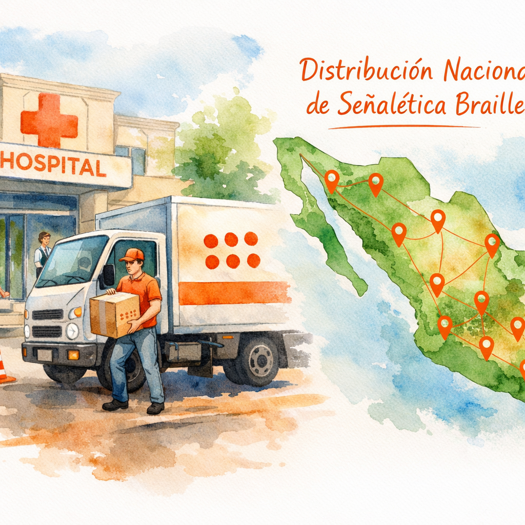 distribución nacional de señalética braille