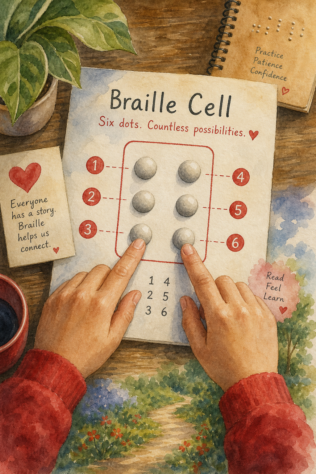 Braille cell diagram