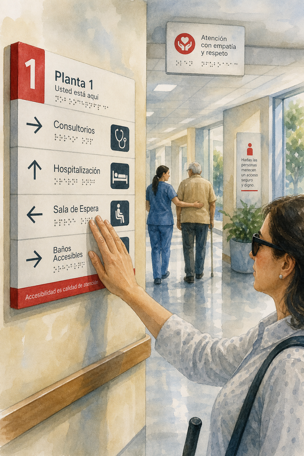 accesibilidad visual en hospitales