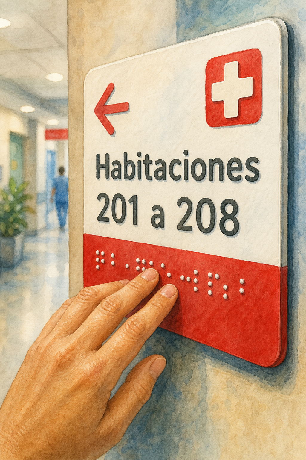 señalética Braille en hospitales