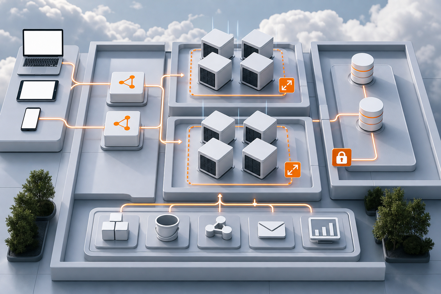 secure scalable custom web application architecture