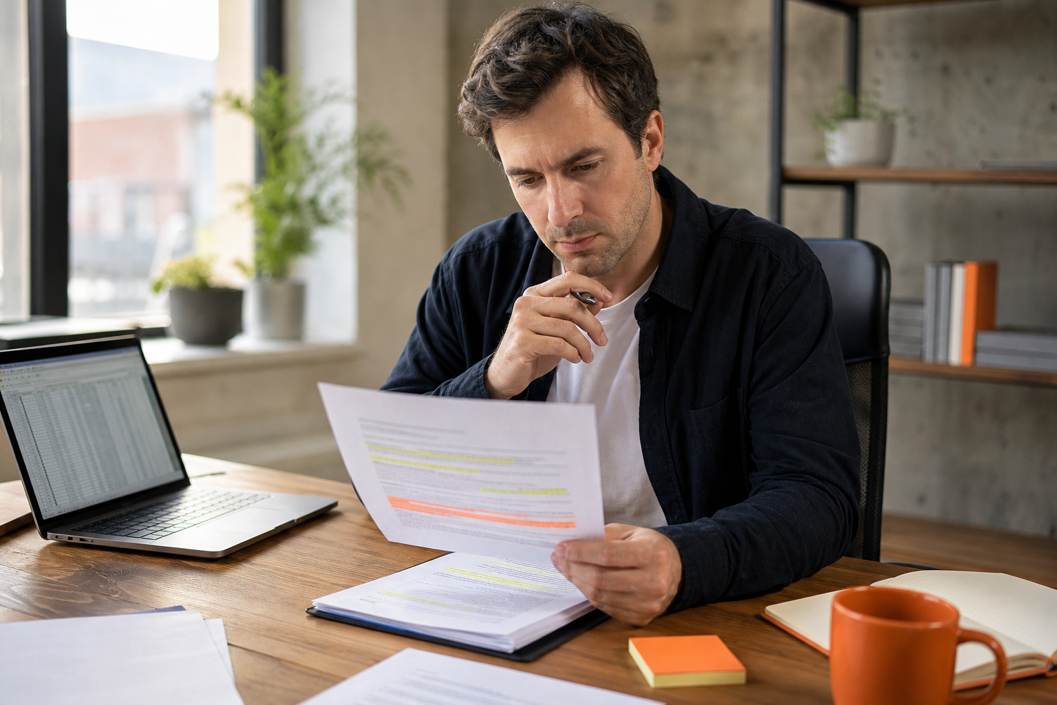 founder reviewing term sheet details
