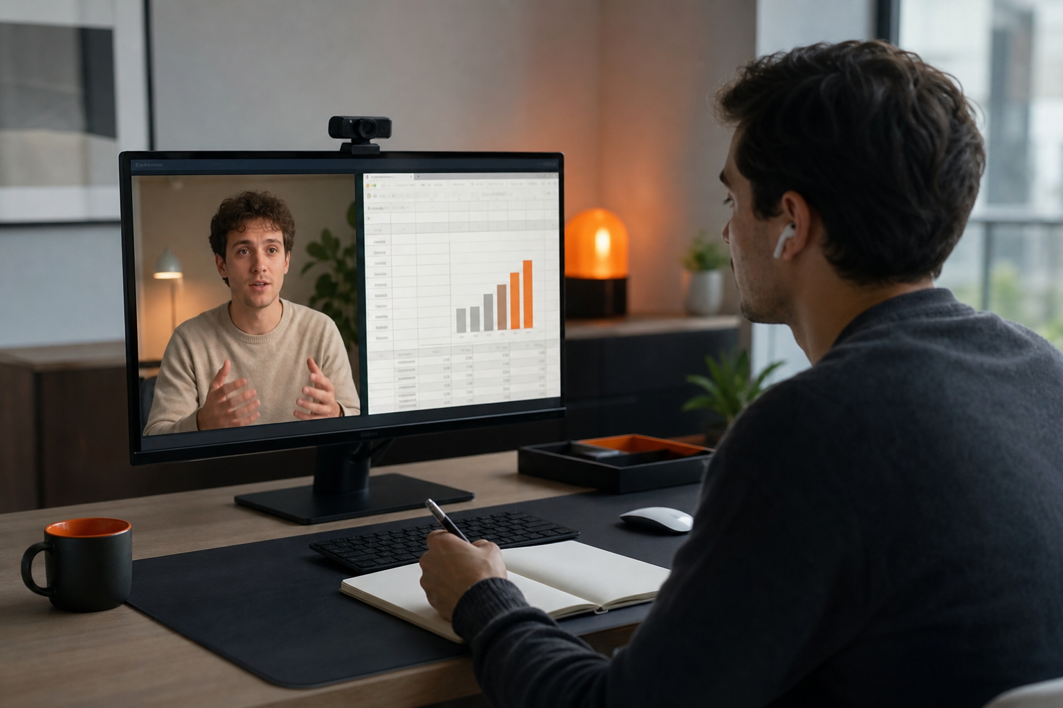 virtual VC negotiation with data on screen