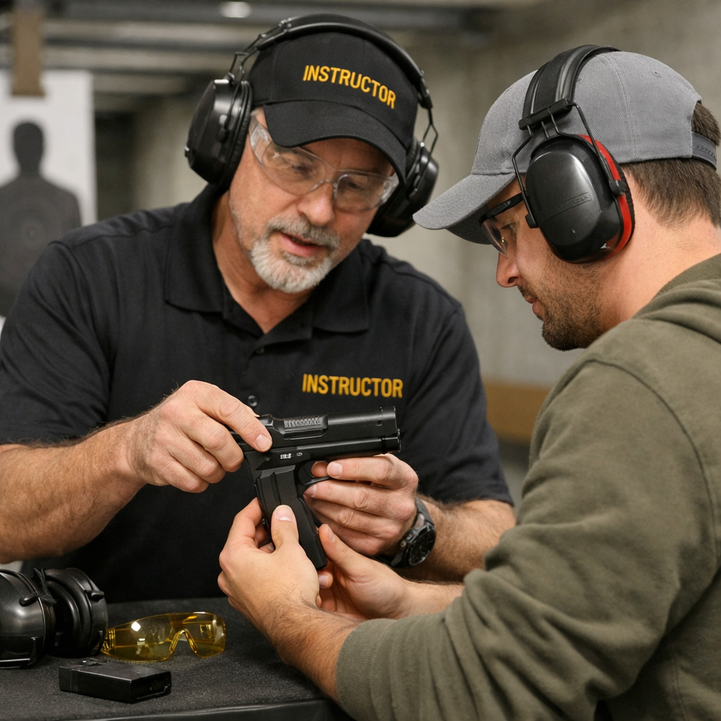 firearm safety class hands‑on training illustration