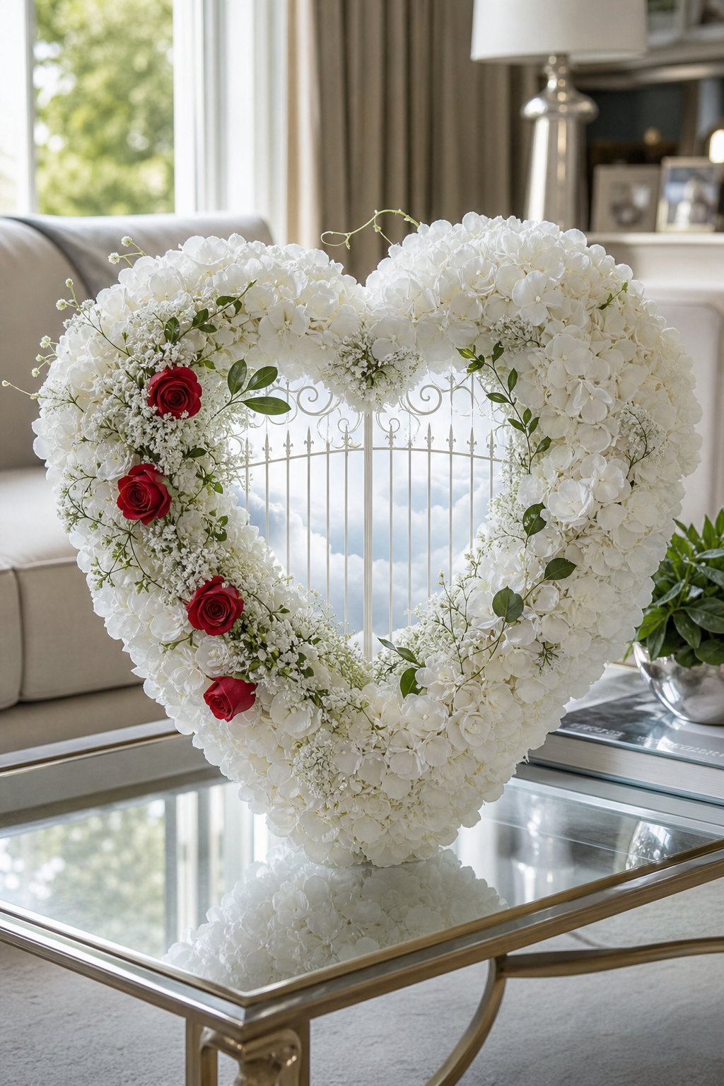 artificial flower bouquets UK heart gates of heaven