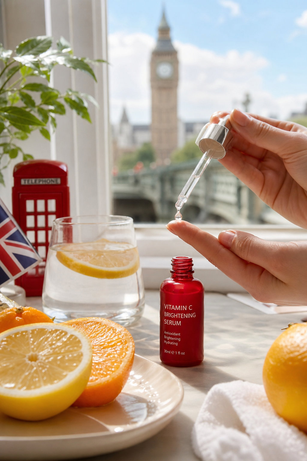 vitamin C serum brightening skin