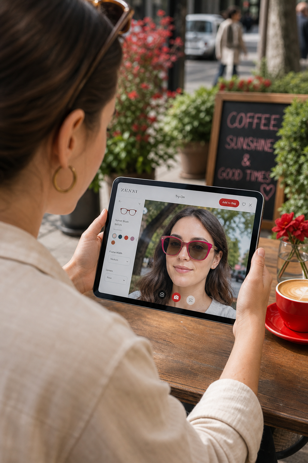 virtual try‑on of prescription sunglasses