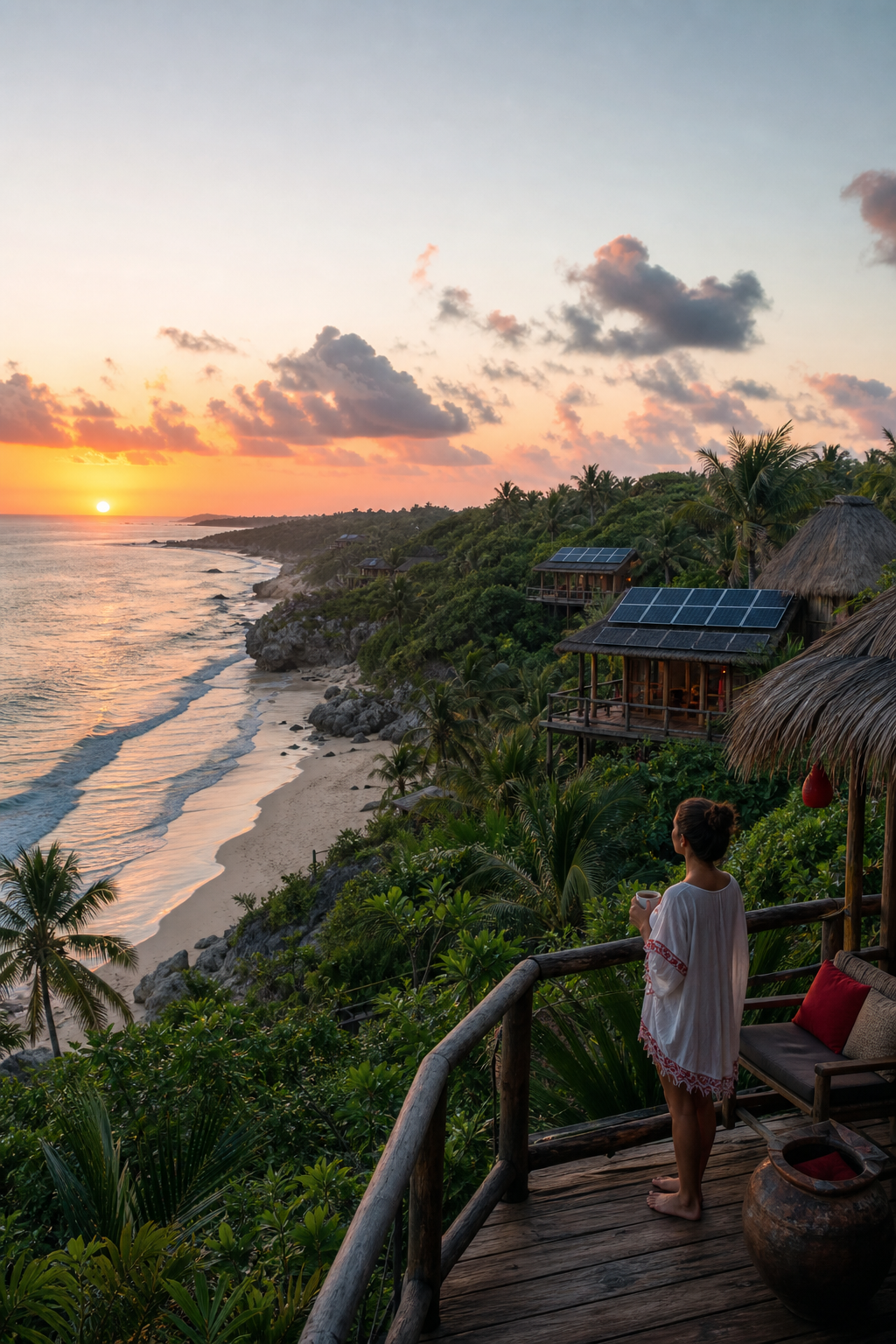 Eco‑friendly beachfront accommodation in Tulum