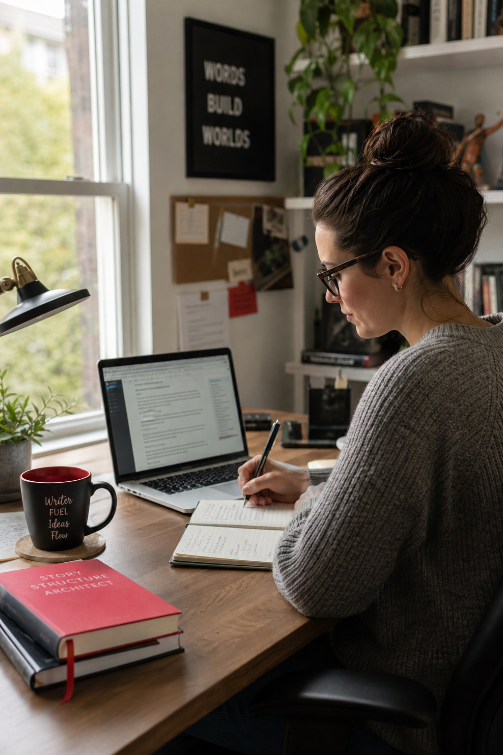 freelance writing work from home setup