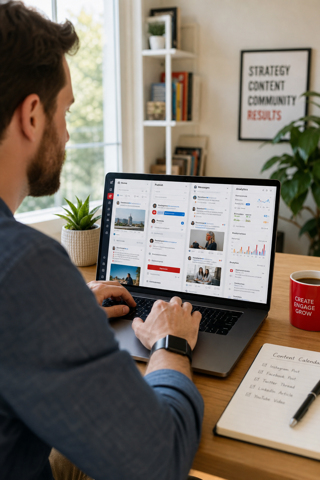 social media management remote work