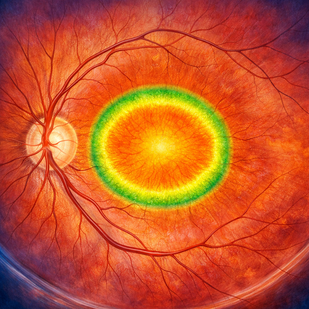 retinal health visualization for eye supplement article