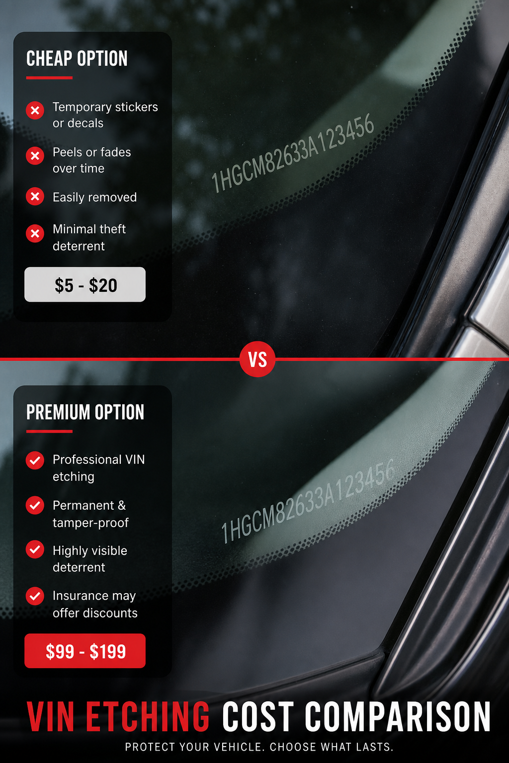 VIN etching cost comparison