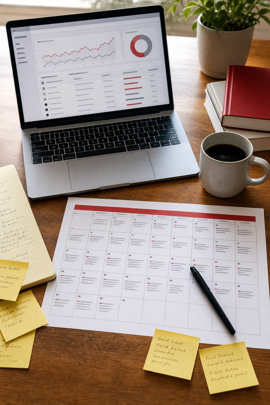 non-fiction author building a 30-day authority email sequence with a content calendar and email dashboard.