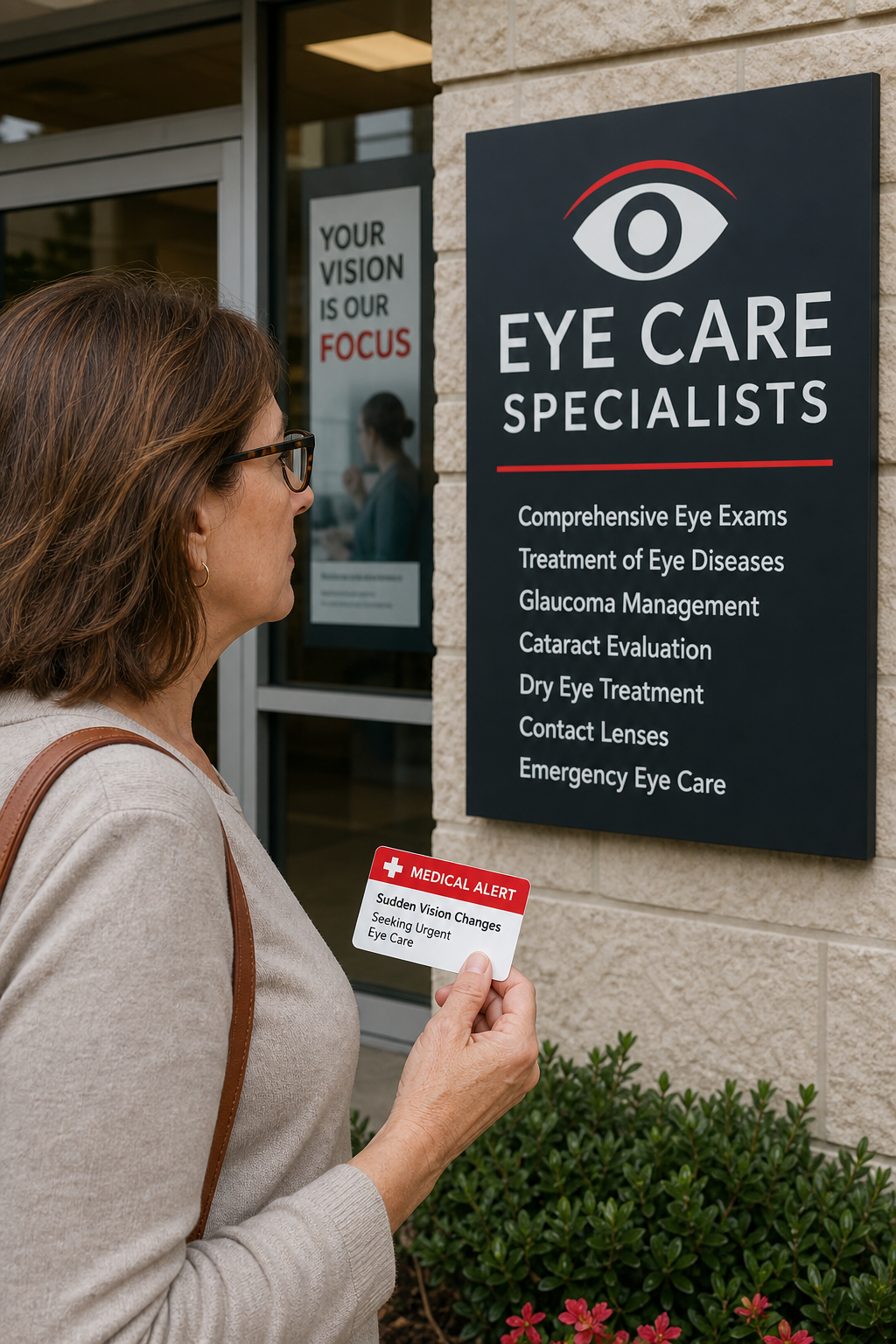 seeking urgent eye care for sudden blurry vision