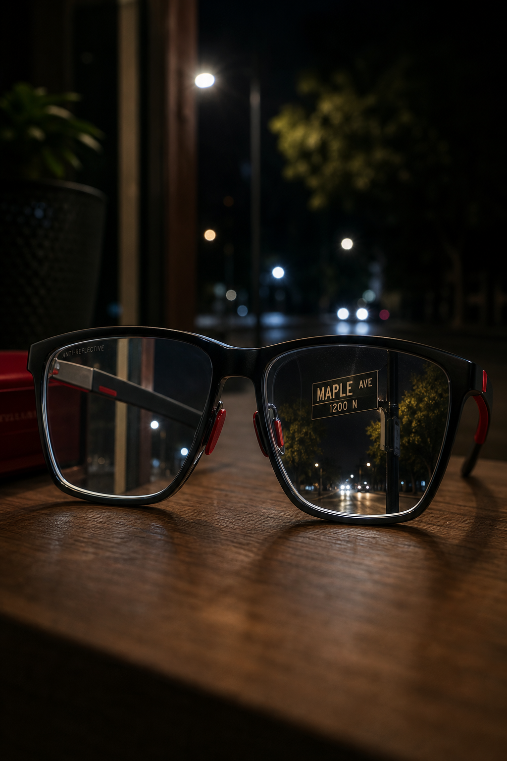 anti‑reflective glasses improve night vision