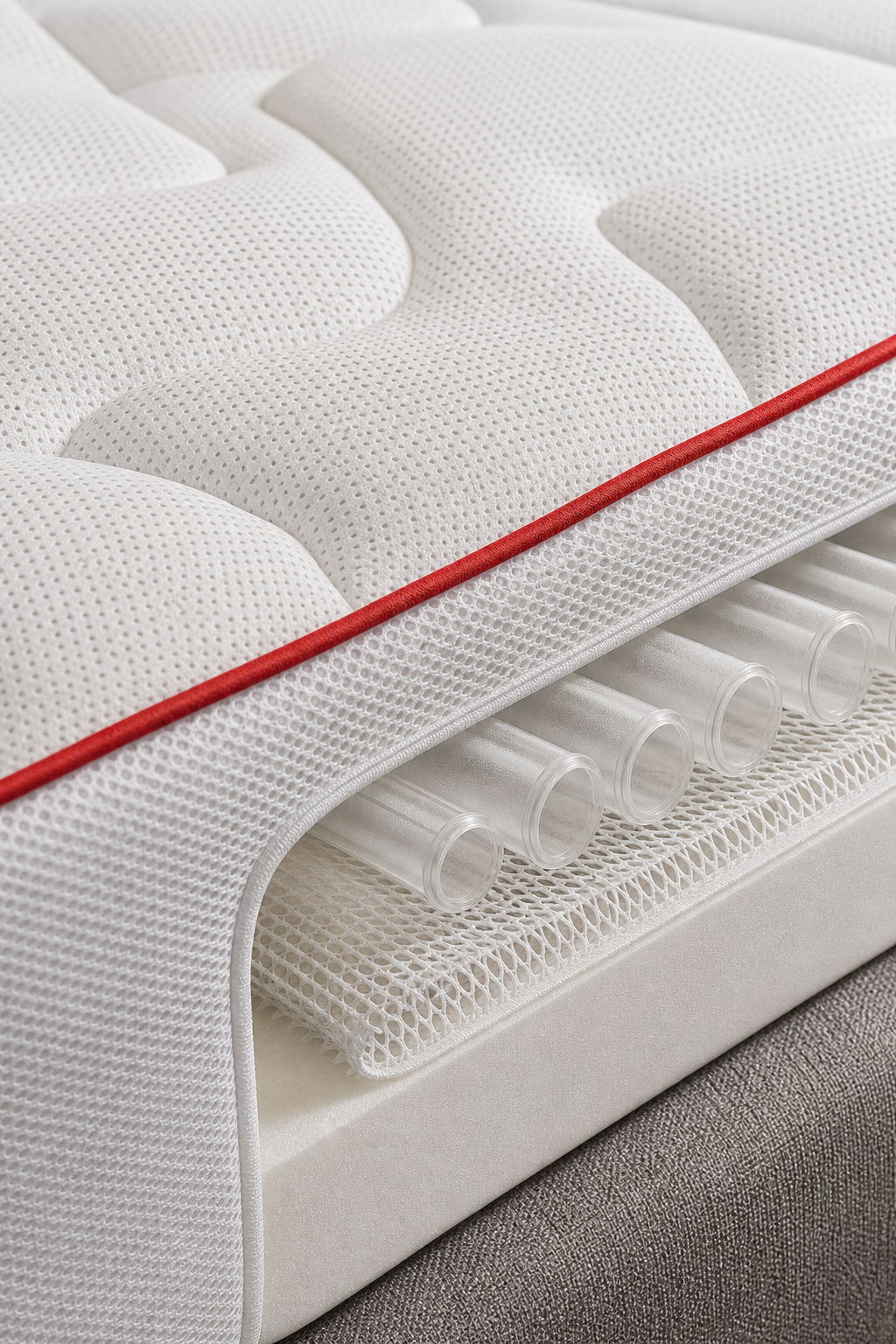 Smart mattress with breathable hypoallergenic cover.