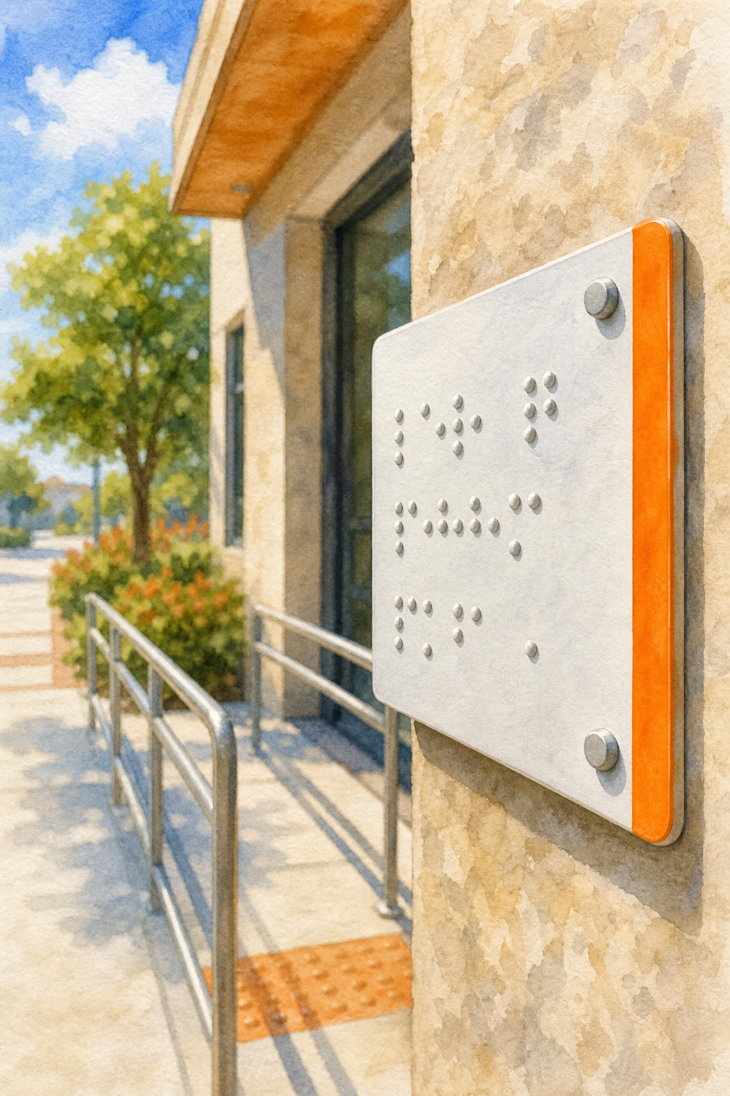 señalética Braille exterior tactile sign
