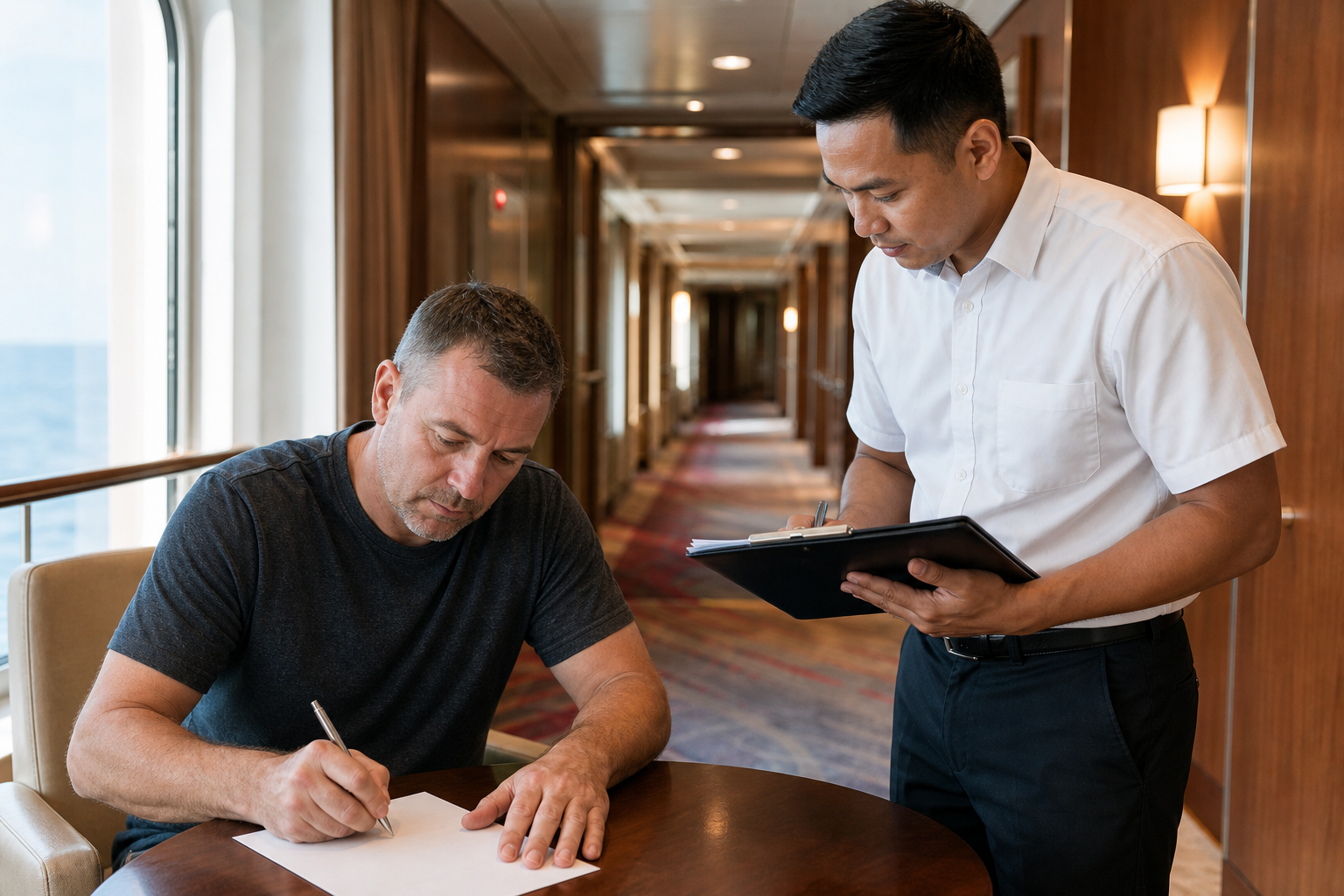gathering witness statements after a cruise ship accident