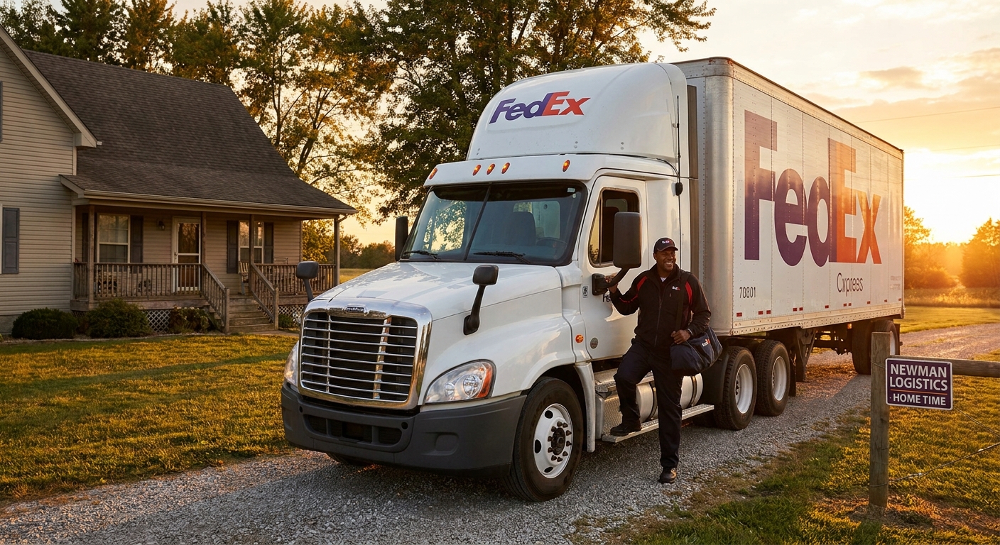 Newman Logistics truck home time