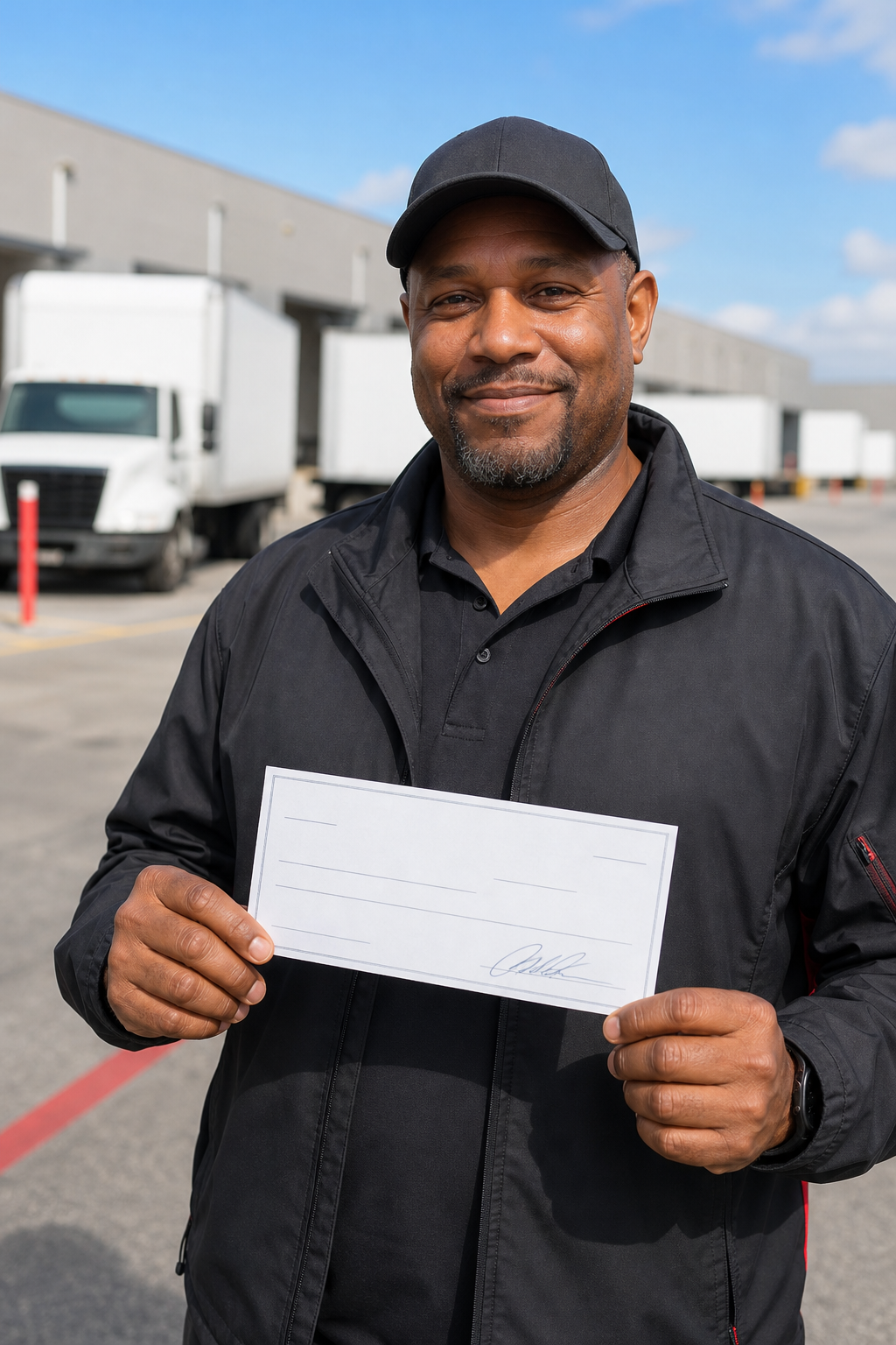 truck driver sign‑on bonus payment illustration