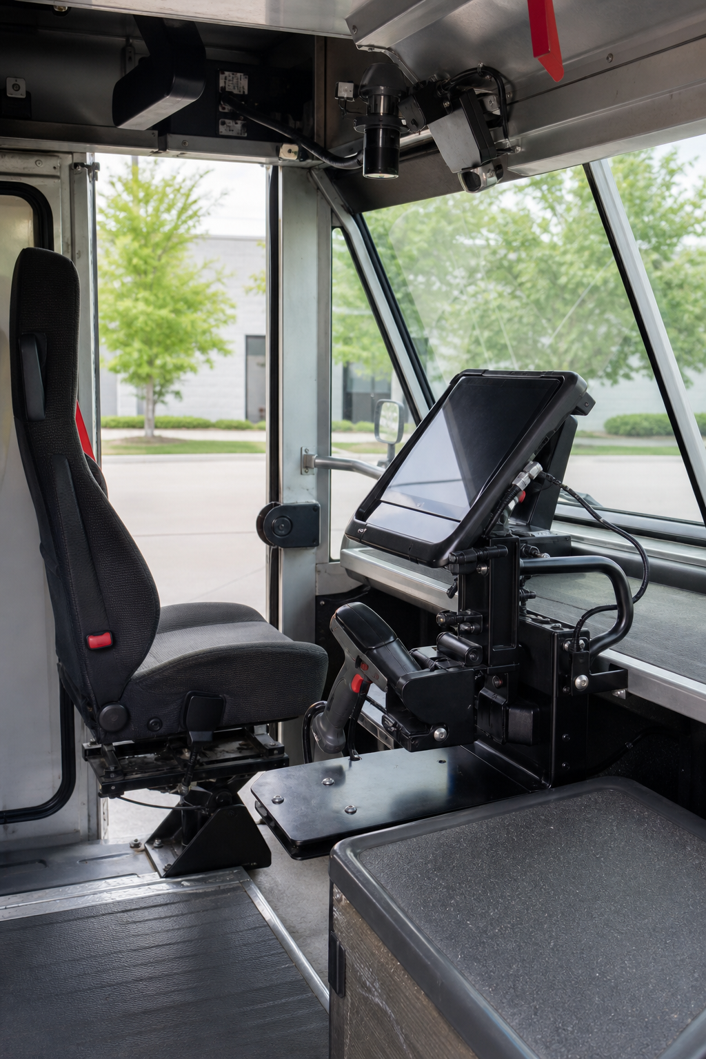 FedEx Ground driver scanner equipment and vehicle interior
