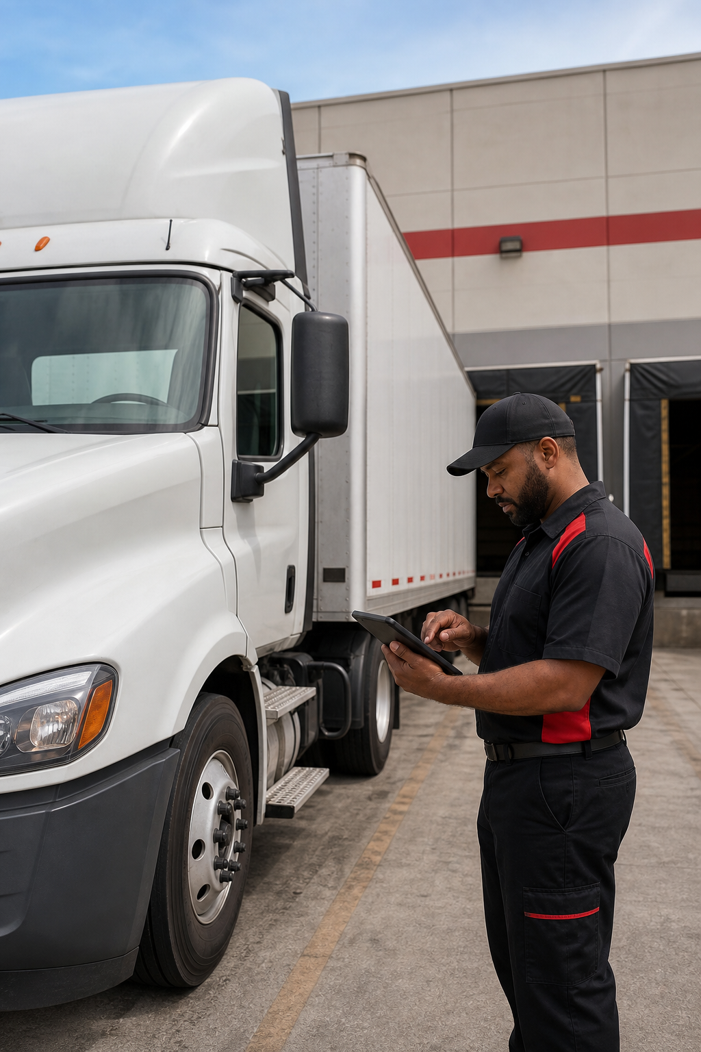 line driver checking load assignments in Inland Empire