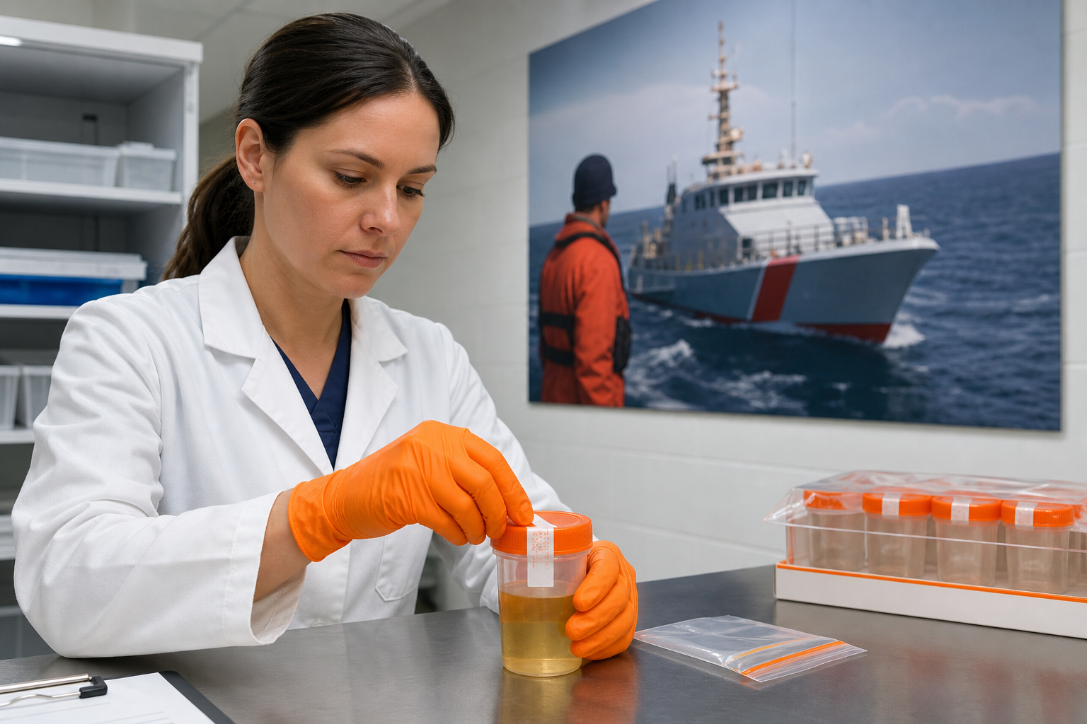 secure collection and chain‑of‑custody process for maritime drug testing