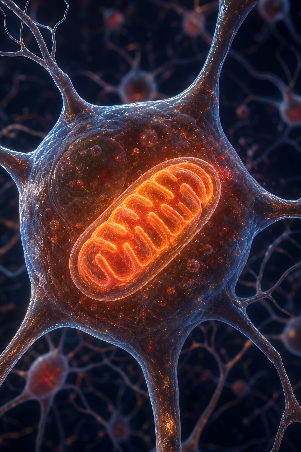 mitochondria in retinal cell showing energy generation