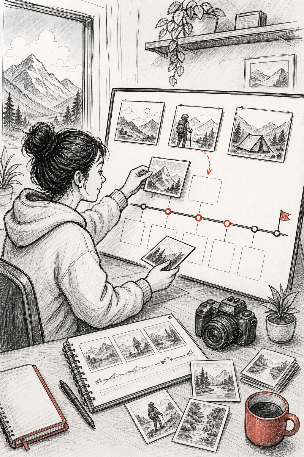 visual storyboard creator for travel stories