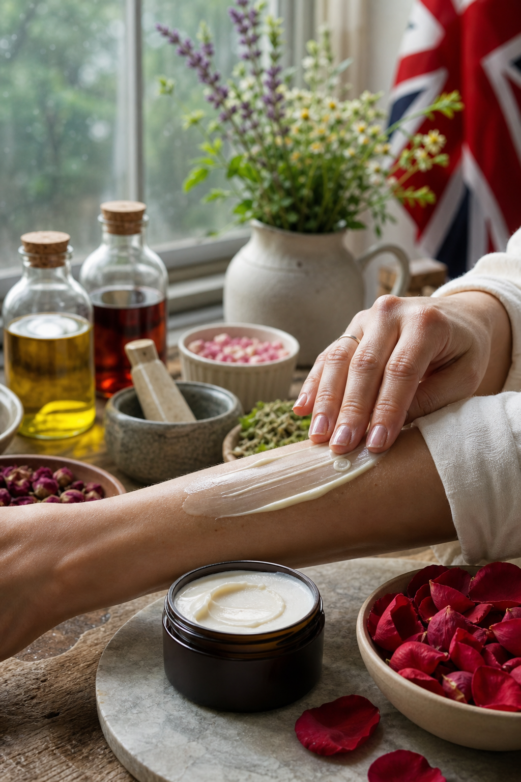 Ayurvedic whole‑food lotion application
